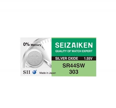 Батерия Seizaiken SEIKO AG13 303 357 SR44W, сребърна