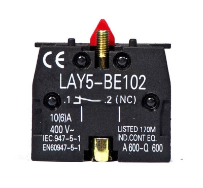 ПОМОЩЕН ДОПЪЛНИТЕЛЕН КОНТАКТ 1NC LAY5-BE102 10A/400VAC SPST-NC