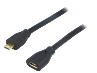 Преход, кабел OTG USB B micro женско към USB B micro мъжки
