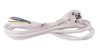 КАБЕЛ ЗАХРАНВАЩ С ЩЕПСЕЛ 3X1.5MM БЯЛ 1.5 МЕТРА