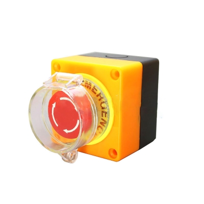 КЛЮЧ 2 ПОЗИЦИИ ON-OFF АВАРИЕН СТОП БУТОН ЧЕРВЕН 10A С КУТИЯ И КАПАК