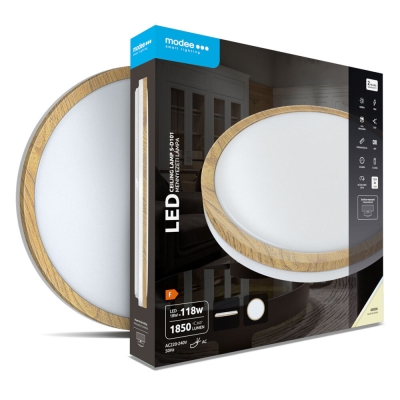 LED ПАНЕЛ ЗА ОТКРИТ МОНТАЖ 18W КРЪГ ДЪРВО MODEE