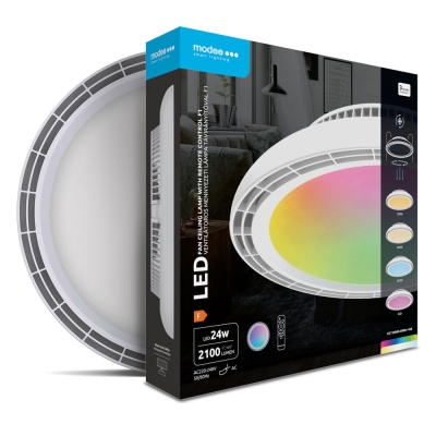 LED ПАНЕЛ ЗА ОТКРИТ МОНТАЖ 24W КРЪГ С ВЕНТИЛАТОР И RGB АМБИЕНТНО ОСВЕТЛЕНИЕ MODEE