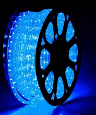 Светещ LED маркуч син с 3 жила