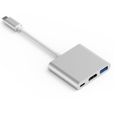 Адаптер USB-C М към USB 3.0, HDMI, USB-C женски с кабел OTG
