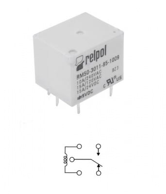 Реле електромагнитно RM50-3011-85-1009, 9VDC, SPDT