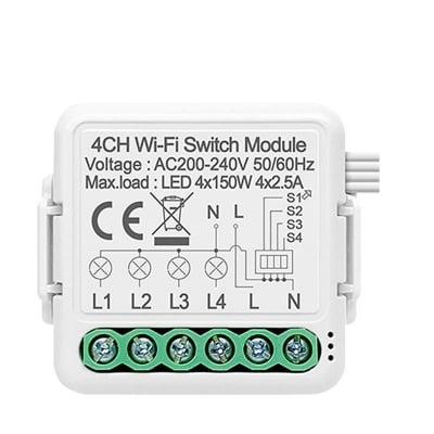 Контролер за SMART ключ за осветление WiFi Avatto N-WSM01-4 TUYA