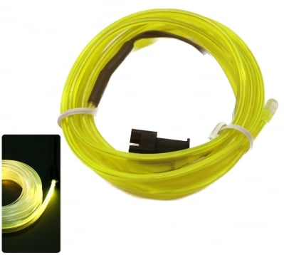 LED лента, амбиентно осветление за интериор на автомобил или мебели, жълта, 5VDC, 5 метра