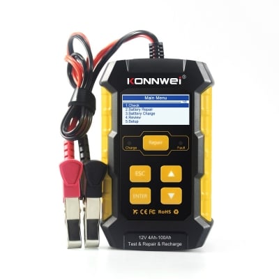 Тестер и зарядно за акумулаторни батерии 12V 4AH-100AH KONWEI KW510