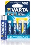 Алкална батерия VARTA Longlife High Energy AAA LR03 1.5V