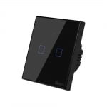 Двоен ключ за осветление Smart WIFI+RF 433MHZ Sonoff T3 EU TX, димиране, черен