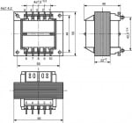 Трансформатор 230VAC, 12V, 2A, 25V/A INDEL