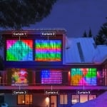 Коледна LED цветна завеса SMART Wi-Fi Bluetooth управление, 2 х 2 метра, IP44