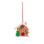 Коледна украса фигура къщичка с магнит и закачалка