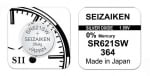 Батерия Seizaiken SEIKO AG1 364 SR621SW, сребърна