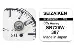 Батерия Seizaiken SEIKO AG2 397 SR726W, сребърна