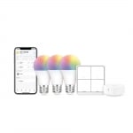 Комплект BroadLink BLE Smart Home Starter Kit, 3Х RGB крушки+SC4B4 бутон+Mini hub