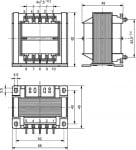 Трансформатор 230VAC, 2X9V, 1.4A INDEL