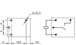 РЕЛЕ 12V 15A HF3FF/012-1HST