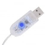 Коледни микро LED лампички, цветен гирлянд, USB 5V, 5 метра