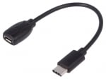 Преход, кабел OTG USB micro женско към USB Type-C мъжки