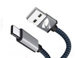 КАБЕЛ USB-C/USB 1.5 M СИВ С ОПЛЕТКА