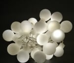 Коледни LED лампички, бели топки
