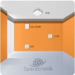 WI-FI SMART Безжичен датчик сензор за дим SPACETRONIK SL-DS02