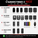 Оригинално дистанционно Nice Flor S 2 433.92KHZ за гаражни врати бариери