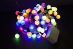 Светещи коледни топки цветни с LED